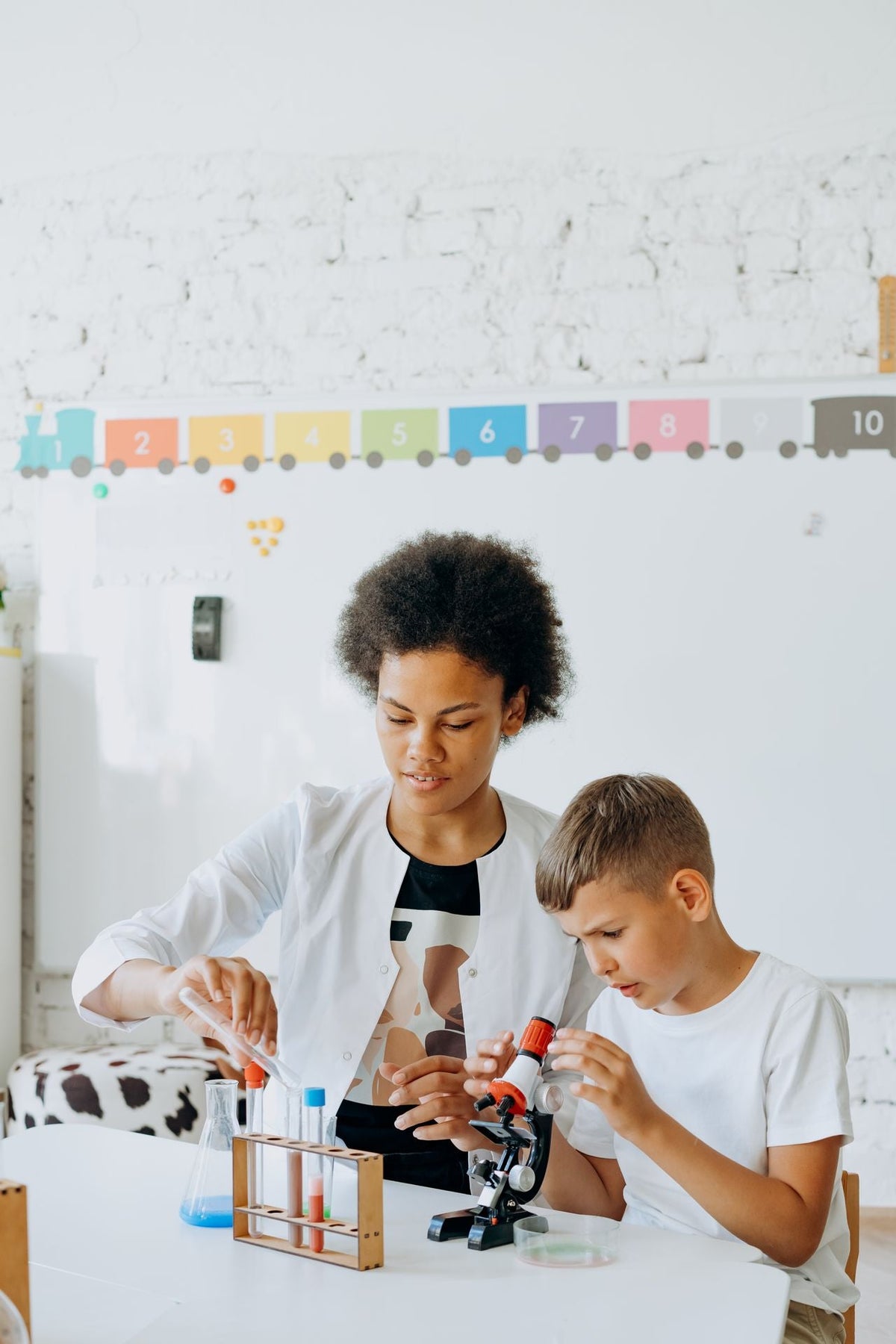 Children doing a science experiment