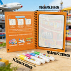 Reusable Magic Water Colouring Books with Pens (3 Books) (photo 3)