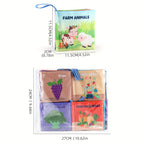 Tear-Resistant Baby Cloth Books (4 Books) (photo 2)