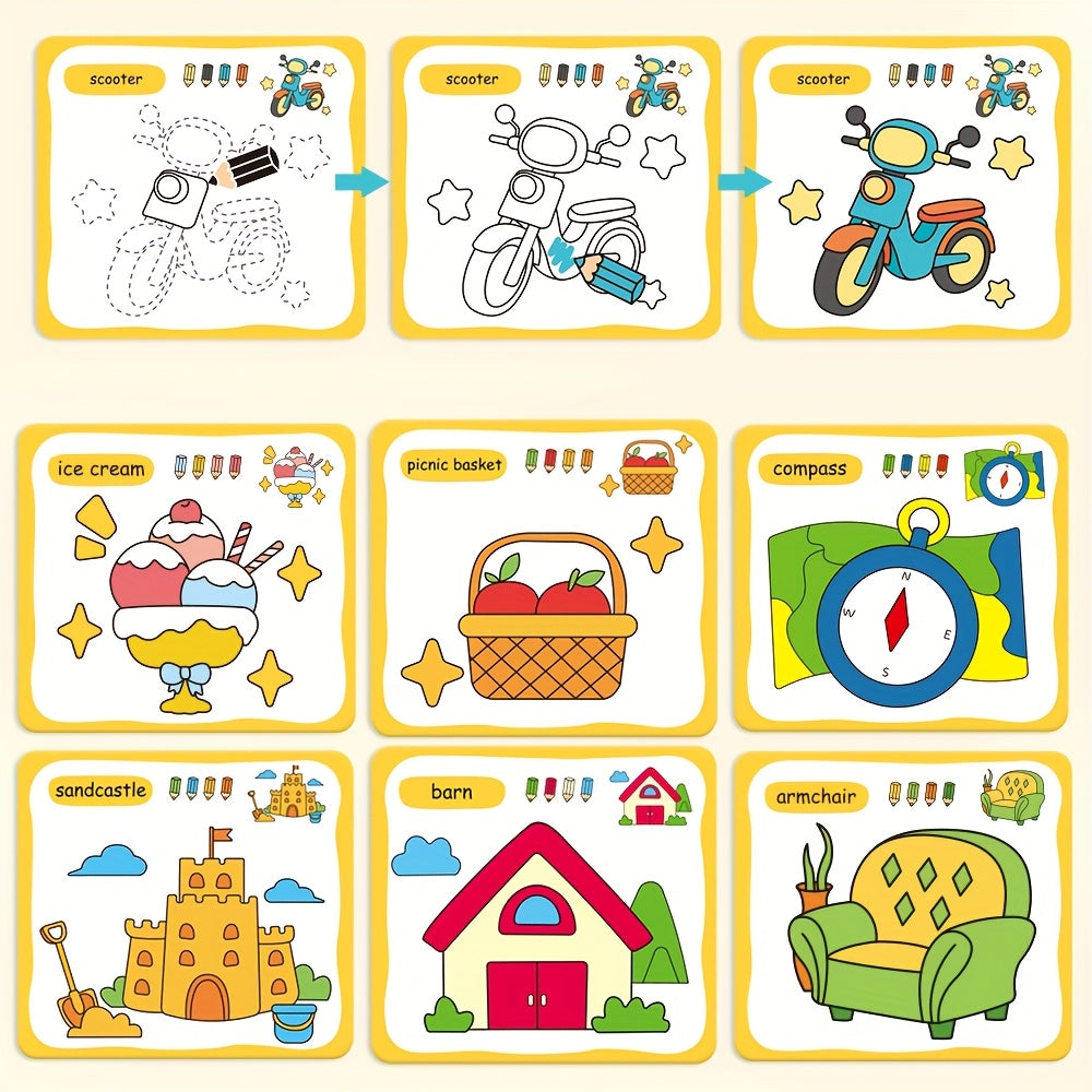 Doodle Colouring Books, Daily Life Scenes (5 Books) (photo 3)