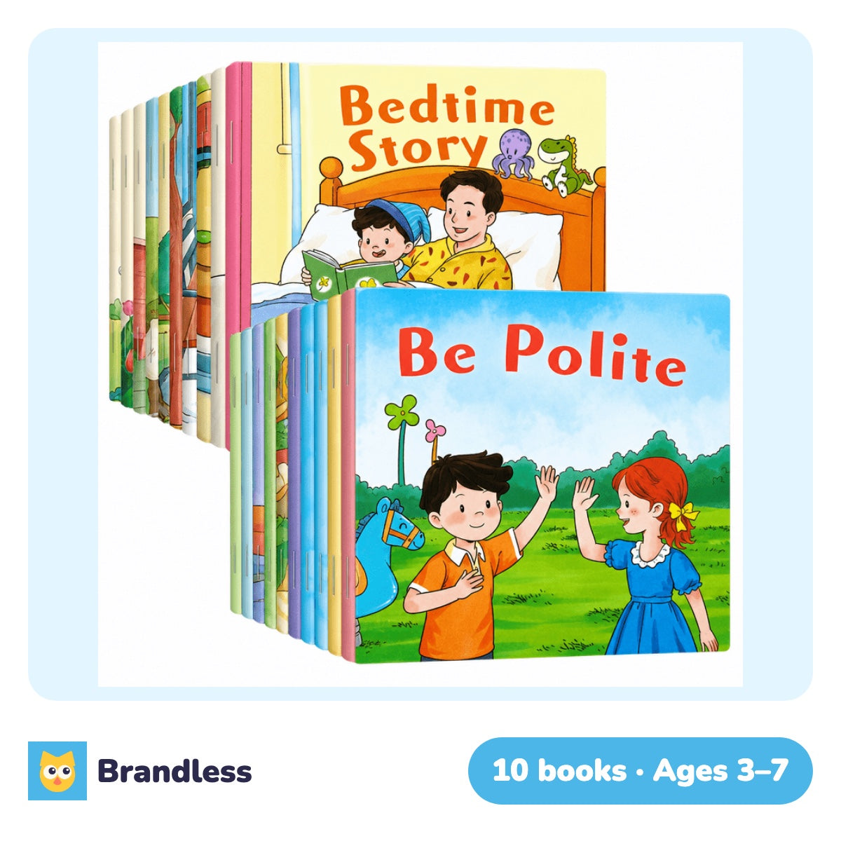 Graded English reader storybooks for children including Be Polite and Bedtime Story