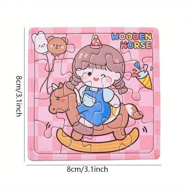 Mini Cartoon Jigsaw Puzzles, Animals and Adventure (15 Puzzles) (photo 3)