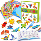 Origami Paper Set with Printed Patterns and Guide (photo 2)