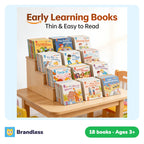 Set of 18 English storybooks including early-reading primers and fables