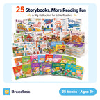 Pile of 25 colourful mini storybooks for children, 15 by 15 cm