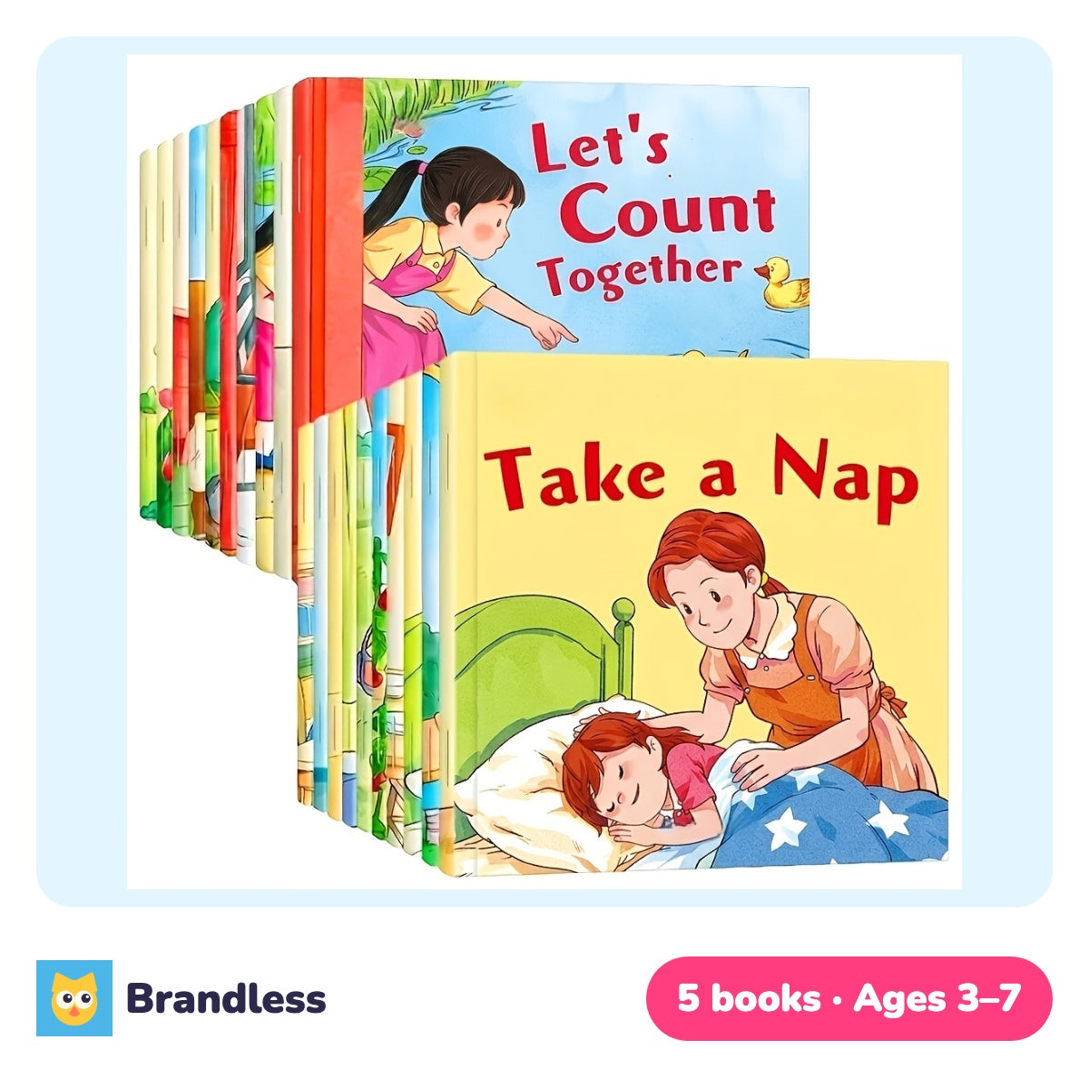 Five basic-level graded English reader books for young children