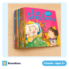 Six English bedtime storybooks with fables and moral stories