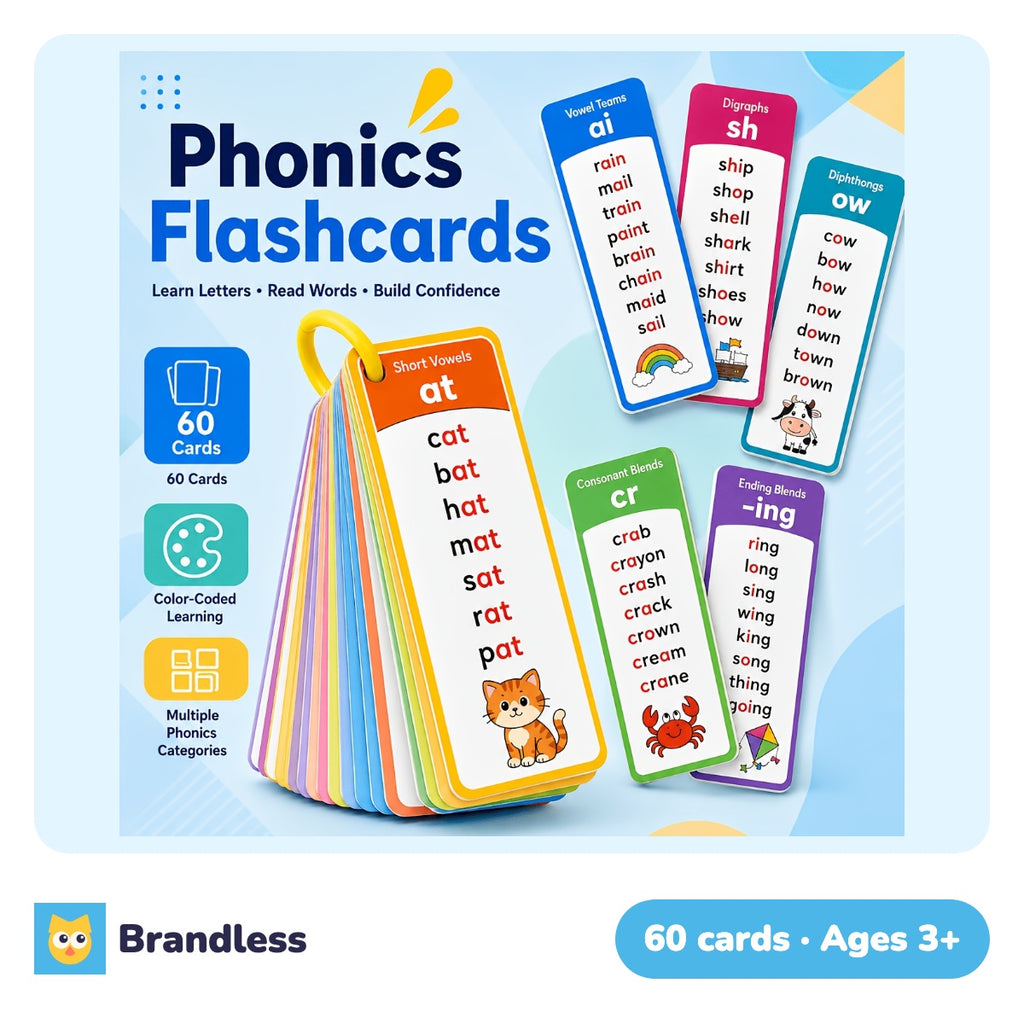 English phonics spelling flashcards for short vowels, blends and digraphs