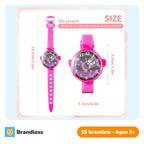 Plastic bee maze puzzle bracelets in bright colours