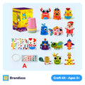 Paper animal craft DIY kit with stickers for children
