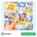 Mini cardboard cartoon jigsaw puzzles with animal and adventure scenes