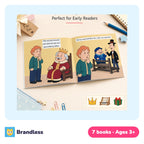 Set of seven classic English storybooks with bright illustrated covers