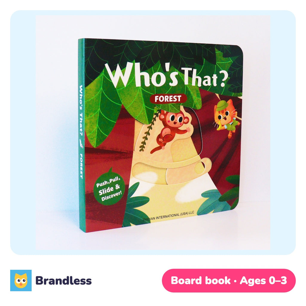 Play and Learn in the Forest push-and-pull board book with sliding tabs