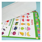 Close-up of the laminated fruits and vegetables poster