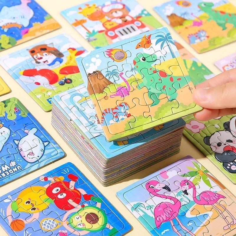 Mini Cartoon Jigsaw Puzzles, Animals and Adventure (15 Puzzles) (photo 2)